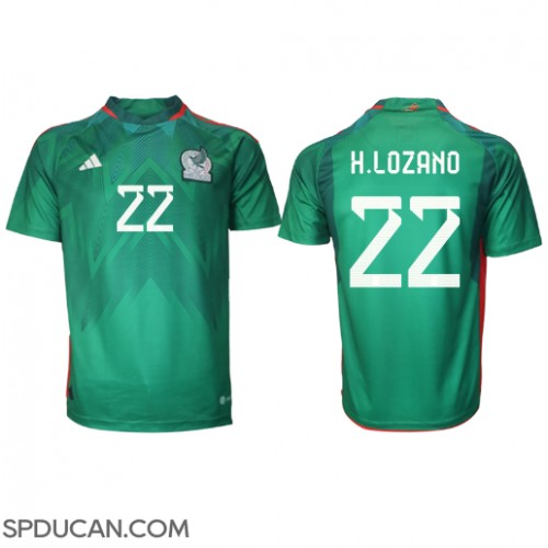 Muški Nogometni Dres Meksiko Hirving Lozano #22 Domaci SP 2022 Kratak Rukav
